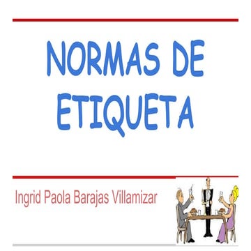 Normas de etiqueta | PPT
