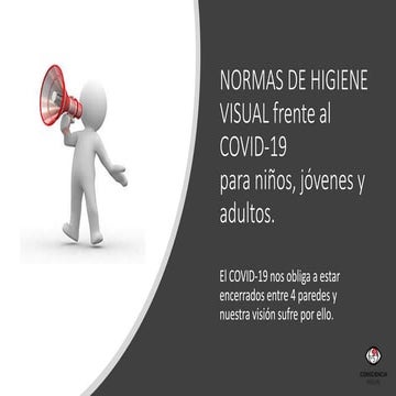 Normas de higiene visual frente al covid 19