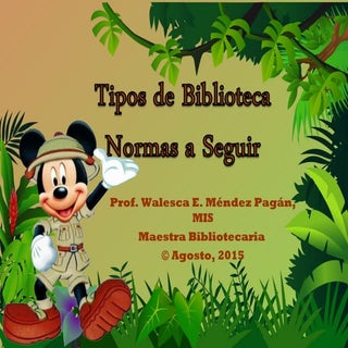 Tipos de Biblioteca y normas a seguir