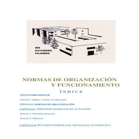 Normas de organización y funcionamiento 2017-18