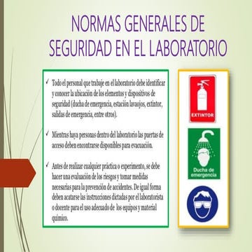 Normas de seguridad en el laboratorio