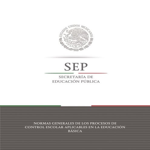Normas generales control escolar 2015