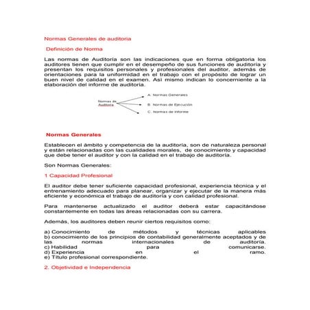 Normas Generales De Auditoria