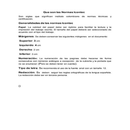 Normas icontec | DOCX