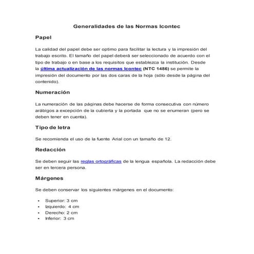Normas icontec | DOCX