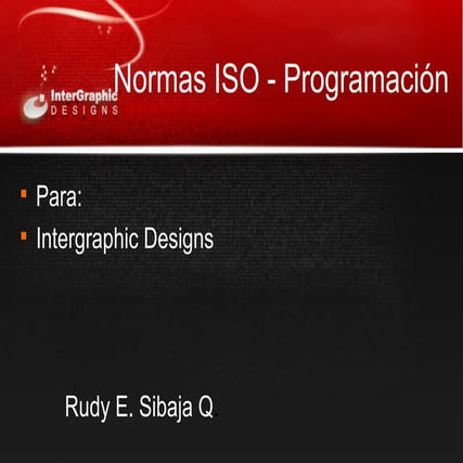 Normas ISO Programación
