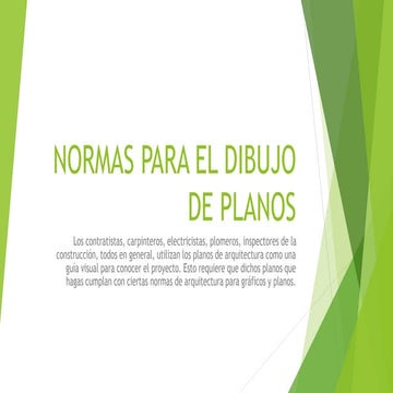 Normas para el dibujo de planos