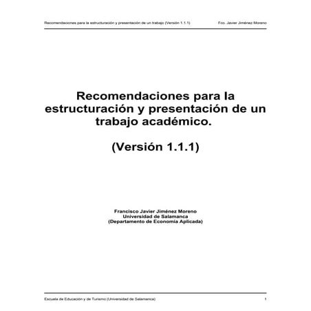 Normas para hacer un trabajo word