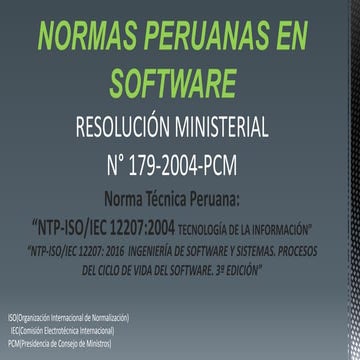 Normas peruanas en software
