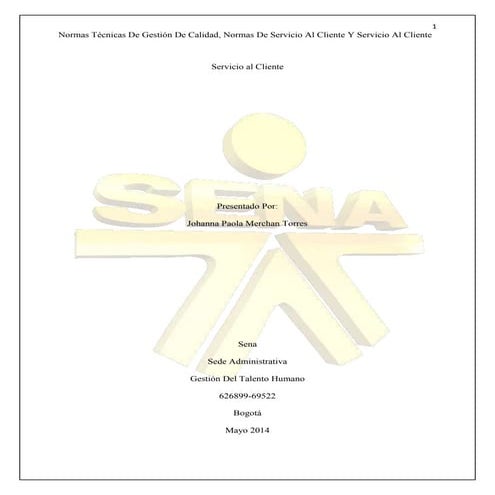 Normas técnicas de gestión calidad s.c