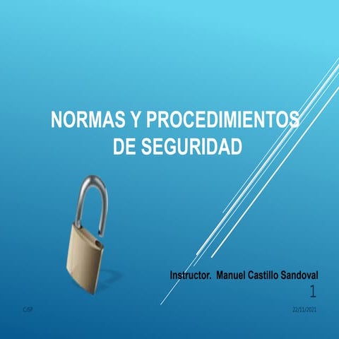 Normas y procedimientos de seguridad