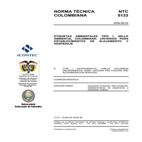 Norma tecnica colombiana ntc 5133