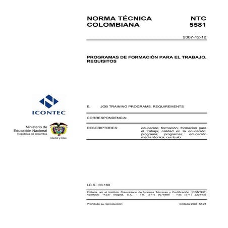 NORMA TÉCNICA COLOMBIANA 