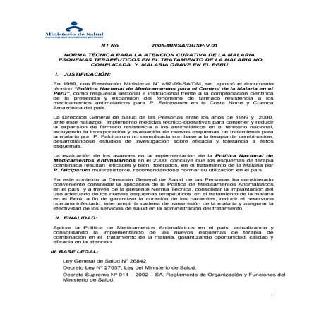 Norma Tecnica Malaria(Version Final)Set