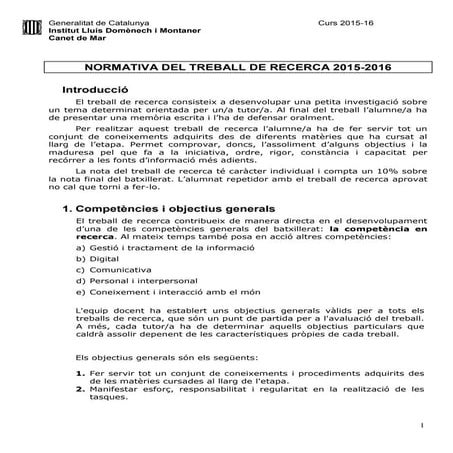 Normativa del tr 2015 16 i fulls de seguiment