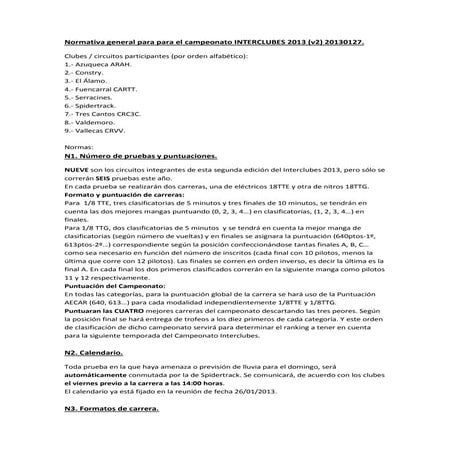 Normativa general campeonato v2