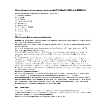 Normativa general campeonato v3