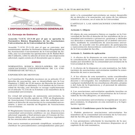 Normativa reguladora de asociaciones universitarias