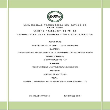 Normativas de telecomunicaciones en mexico