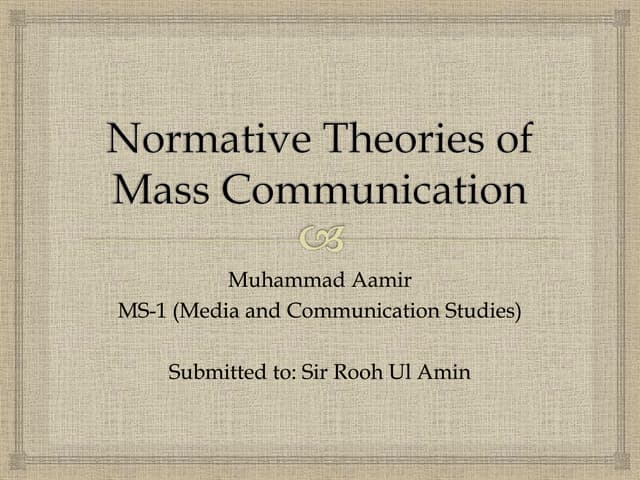 Normative theories