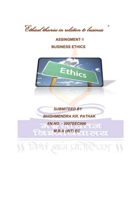 Normative theories of business ethics..
