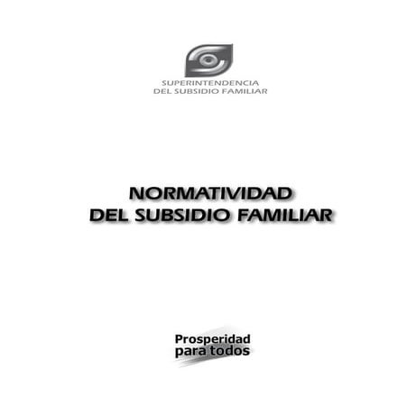 Normatividad del subsidio_familiar