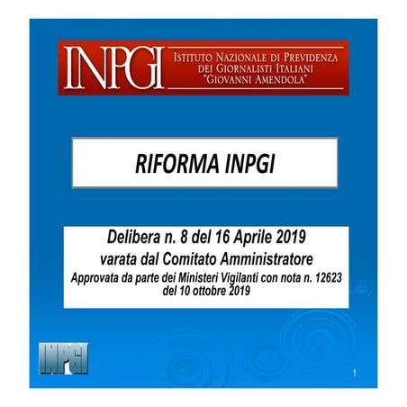 RIFORMA INPGI 2020