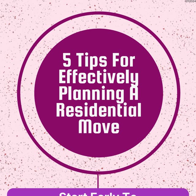 5 Tips For Effectively Planning A Residential Move | PDF