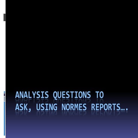 Normes data analysis