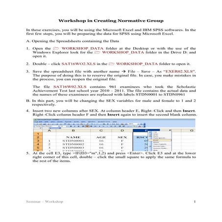 Creating a Normative Group