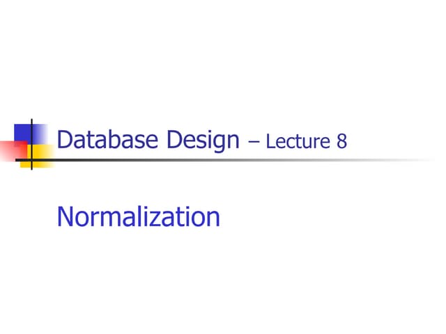 Normlaization