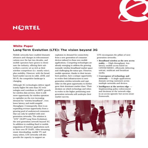 LTE: The Vision Beyond 3G