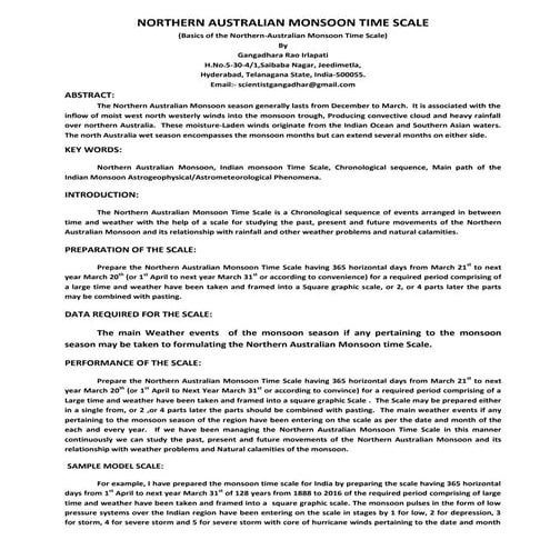 North australian monsoon-time_scale