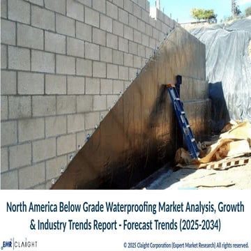 North America Below Grade Waterproofing Market Size | 2034 | PPTX