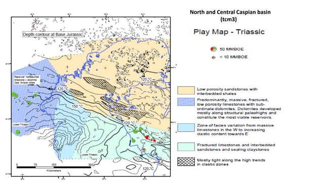 North and central caspian basin play maps