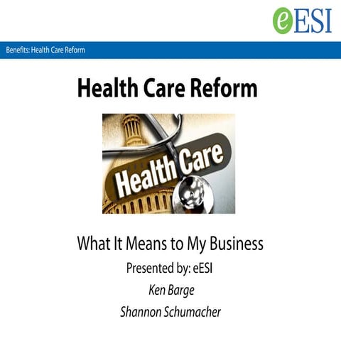 Healthcare Reform 2012 | PPT
