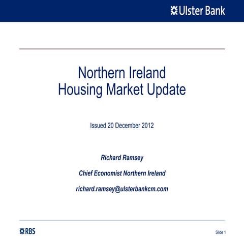 Northern Ireland housing market December 2012
