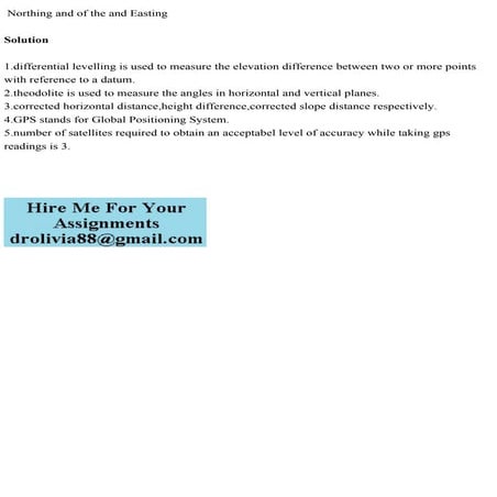 Northing and of the and Easting Solution1.differential levellin.pdf