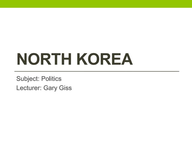 North korea   ppt