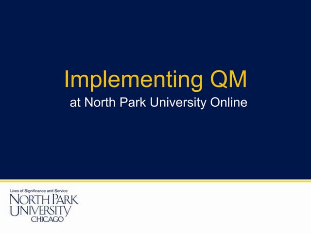 North Park Quality Matters Presentation