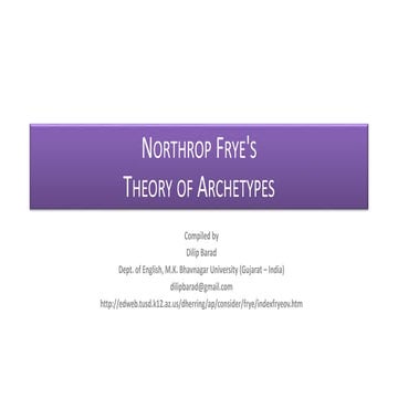 Northrop Frye's Archetype of Literature.ppt