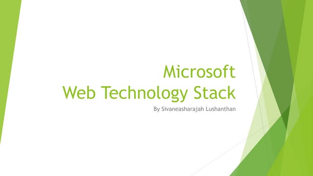 Microsoft Web Technology Stack
