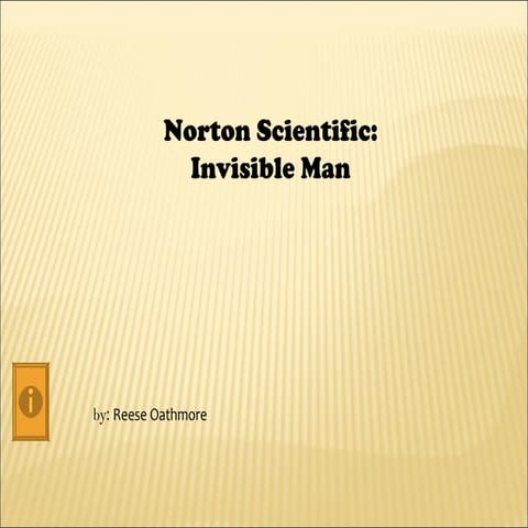 Norton Scientific: Invisible Man 