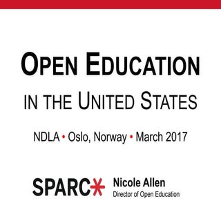 Open Education in the United States