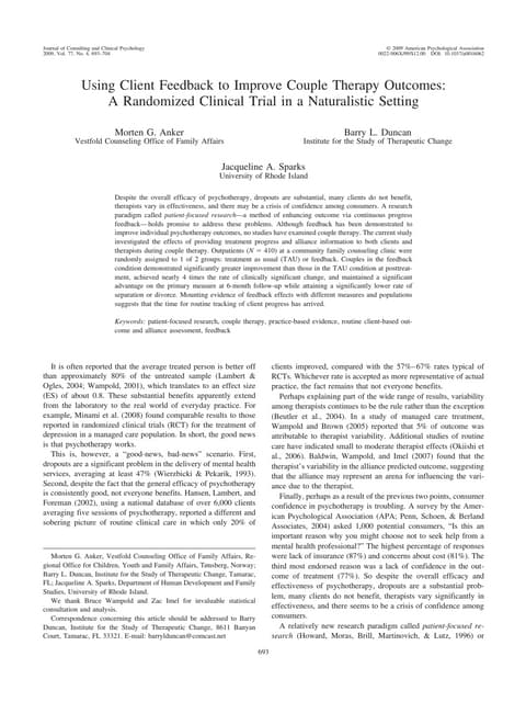 Child Outcome Rating Scale (CORS) | PDF