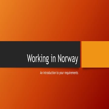 Norwegian tax primer