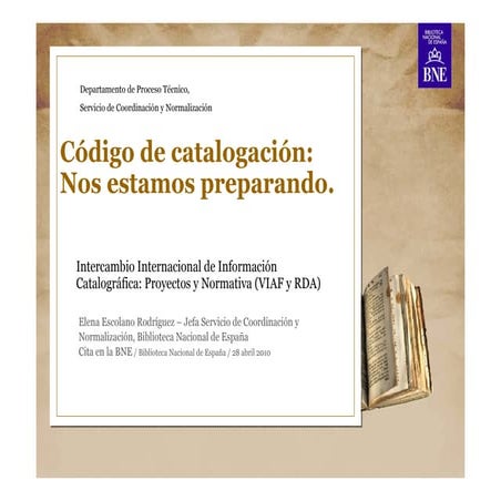 Código de catalogación: nos estamos preparando. Elena Escolano Rodríguez