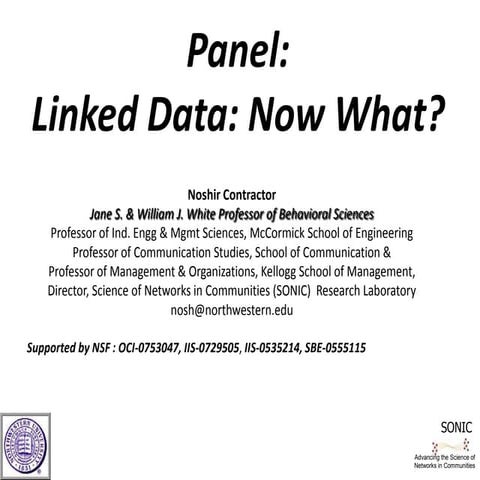 Noshir Contractor's view on the future of Linked Data