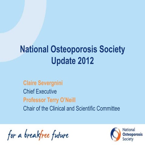 NOS_Osteoporosis and Bone Conference 2012 welcome session ppt