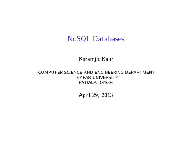 No sql